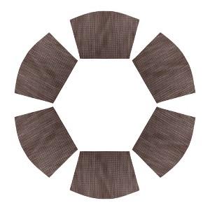Unique Bargains Kitchen Dining Table PVC Solid Wipeable Non-slip Placemat 6 Pcs - 1 of 4