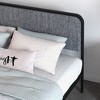 WhizMax Queen Size Bed Frame, Metal Platform Bed with Curved Upholstered Headboard - 3 of 4