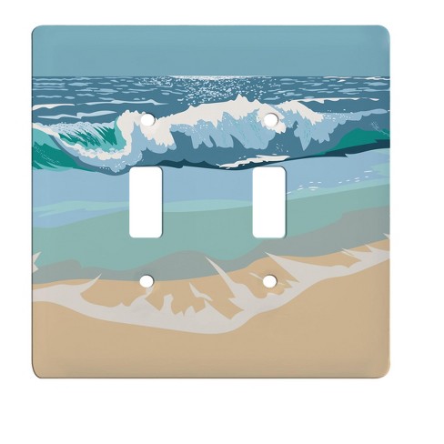 Rightside Designs Breaking Wave Double Toggle Switchplate : Target