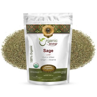 Organic Sage Leaf Cut & Sifted 1 Lbs