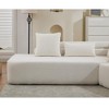 GDFStudio Maelo 128" Modern 4-Seater Boucle Teddy Upholstered Sectional Sofa with Throw Pillows and Lumbar Pillows - 4 of 4