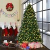 Tangkula 7.5'PVC Artificial Christmas Tree Pre-Lit 400 LED Lights w/ Metal Stand New - 2 of 4