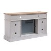 Syemin Indoor Fireplaces Fireplace TV Stand Entertainment Center Electric Fireplace TV Table for 70" TV Media Console Cabinet, White, 58"*15.75"*32" - 4 of 4