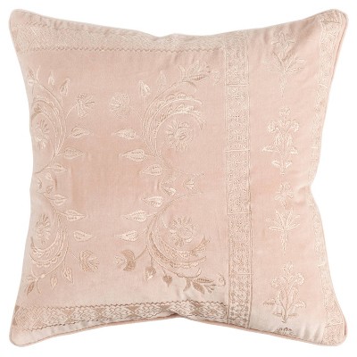 20"x20" Oversize Poly Filled Solid Square Throw Pillow Cover Blush - Rizzy Home