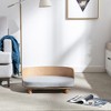 SEVOBAL Pet Beds Scandinavian Style Elevated Dog Sofa with Solid Wood Legs Velvet Cushion for Living Room, Gray, 26.6"*17.6"*9" - 4 of 4