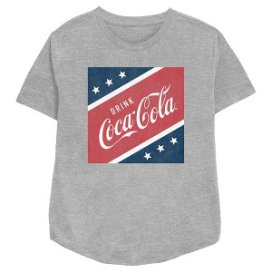 Women's Coca Cola USA Square Logo T-Shirt - 1 of 3