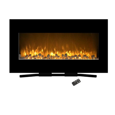 Hastings Home Color-Changing Electric Fireplace – Black