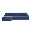 Contemporary Oversized L-Shaped Modular Couch for Living Room, Bedroom, Salon - 2-Piece Versatile Setup, Minimalist Design - 2 of 3