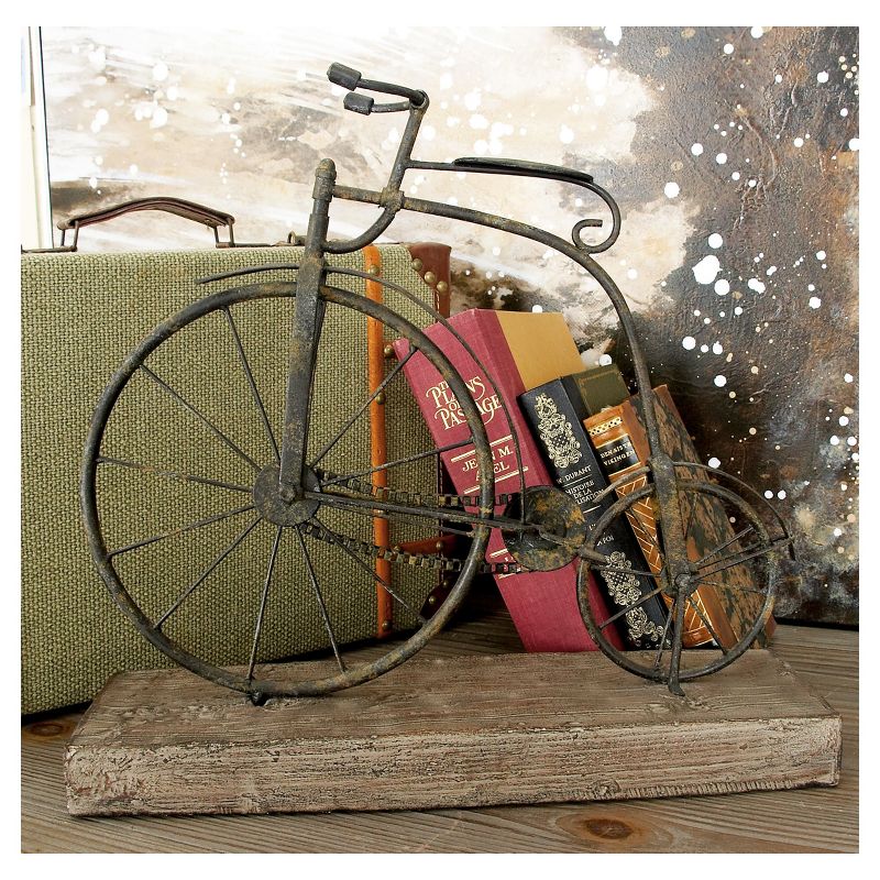 Vintage Reflections Rustic Iron and Wood Penny-Farthing Model Bicycle (14") - Olivia & May, 3 of 24