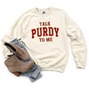 Simply Sage Market Women's Graphic Sweatshirt Varsity Talk Purdy To Me - 2XL - Dust - 3 of 3