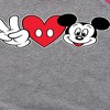 Girls' - Disney - Peace Love Mickey Shirt Tail Raglan Graphic T-shirt - 2 of 4