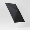 6'x10' Rectangular Outdoor Patio Market Umbrella with Faux Wood Pole - Threshold™ - 3 of 4