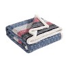 50"x70" Oversized Fair Isle Faux Shearling Reversible Throw Blanket Blue - Eddie Bauer - image 3 of 4