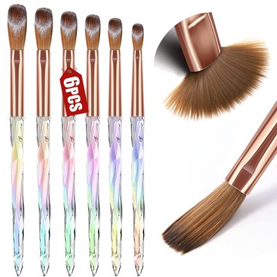 Saviland Kolinsky 7-Brush Sculpt Set: 4/6/8/10/12/14/16 Size for Acrylic & 3D Design - Artist's Core Essential Kit.