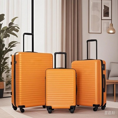 KTMBDW Luggage Sets PC+ABS Durable Suitcase Double Wheels TSA Lock