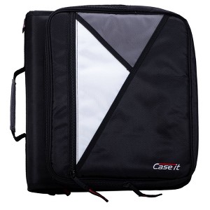 Case-it 2" Laptop Zipper Binder Black - 1 of 4