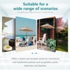 DOMETOUR 9 foot outdoor patio umbrella with button tilt and crank, Outdoor patio/market table umbrella UV protected and waterproof, khaki - 4 of 4
