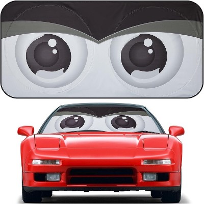 TruAIR Foldable Funny Car Windshield Sun Shade with UV Protection