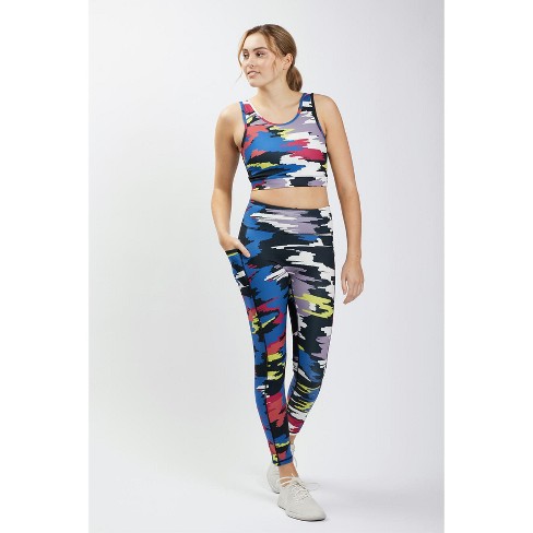 Tomboyx Workout Leggings, 7/8 Length High Waisted Active Yoga Pants With Pockets  For Women, Plus Size Inclusive (xs-6x) Disruptor Xs : Target