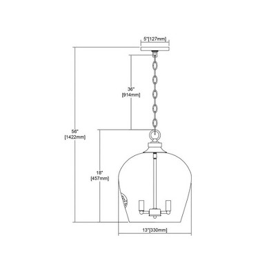 Polished Chrome Seedy Glass 3-Light Pendant