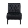 Velvet Armless Accent Chair with Button Tufted Upholstery - 4 of 4