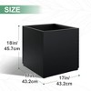TUYOHW Metal Planter Box, Rectangular Planter Box with Drainage Holes, Large Planters with Removable Shelf for Outdoor Plants, Black - 2 of 4