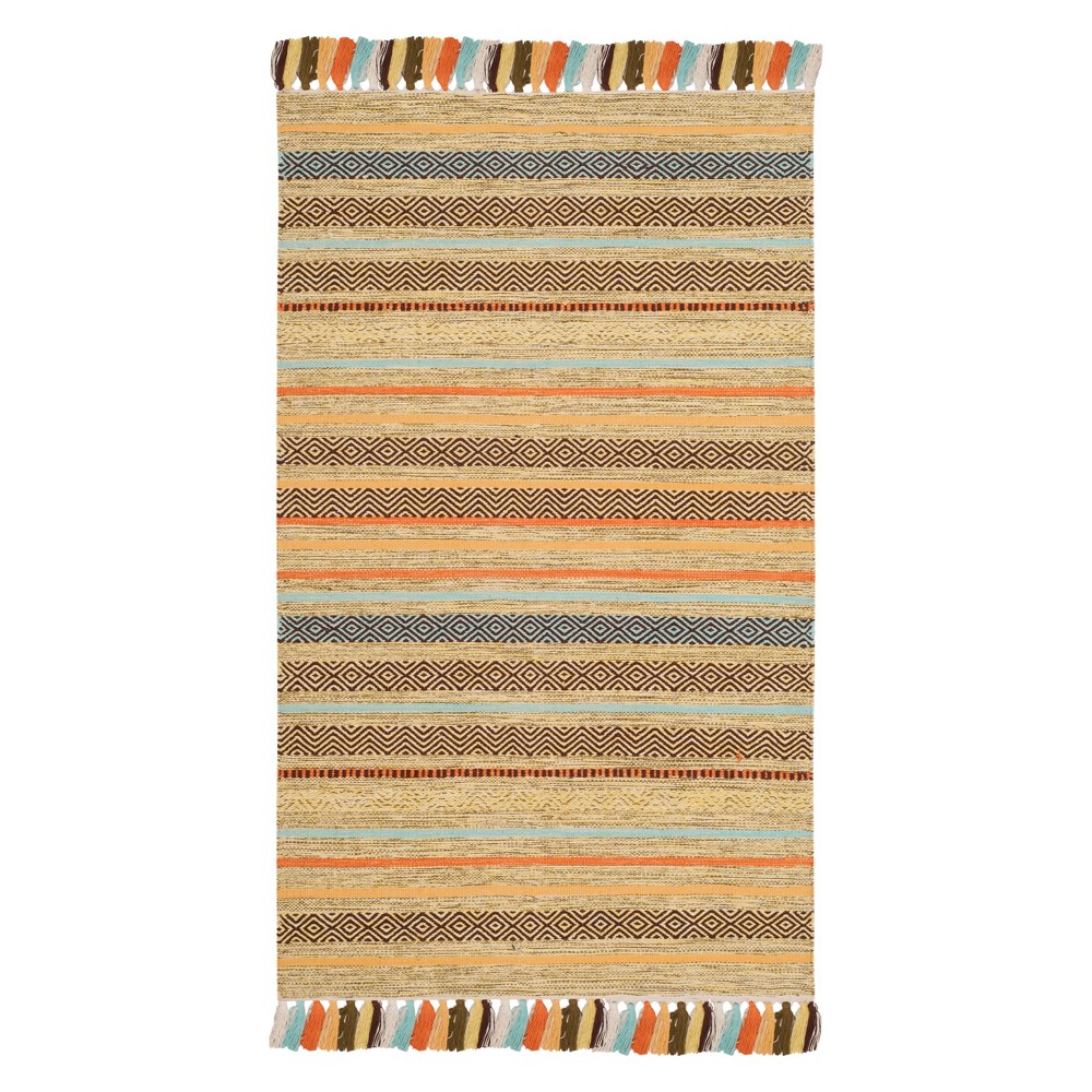 3'x5' Lenore Stripe Accent Rug Green/Multi - Safavieh