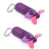 O2COOL 2pk Sport Misting Fan Carabiner Clip Purple - 2 of 4