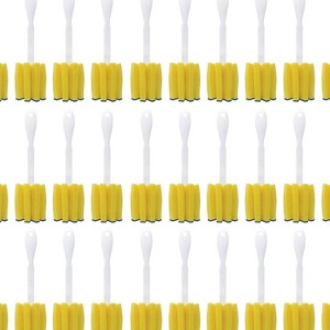 Lola Glass & Jar Foam Sponge Brush, Star Shaped w/Non-Scratch Blue Scrubber Top, Perfect for Glasses, Mugs, Bottles, Dishwasher Safe, 72 Pack - 1 of 4