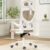 GlasFlength Task and Office Chairs Adjustable Office Chair Ergonomic Swivel Chair Computer Arm Chair for Long Sitting, Brown, 23.43"*23.43"*48.4" - 4 of 4