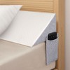 CAVINAS Queen/King Size Wedge Pillow,25D Support Foam,250gsm Polyester Air Later Cover,Ergonomic Bed Pillow for Bedroom,Machine Washable Cover - 2 of 4