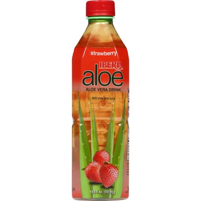 IBERIA aloe Strawberry Aloe Vera Drink - 16.9 fl oz Bottle