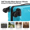 NAYSAYE Luggage Hardside 3 Piece Spinner Set with TSA Lock and Scratch Resistant Surface for Travel, Peacock Blue, 21.65"*13.19"*31.1" - 2 of 4