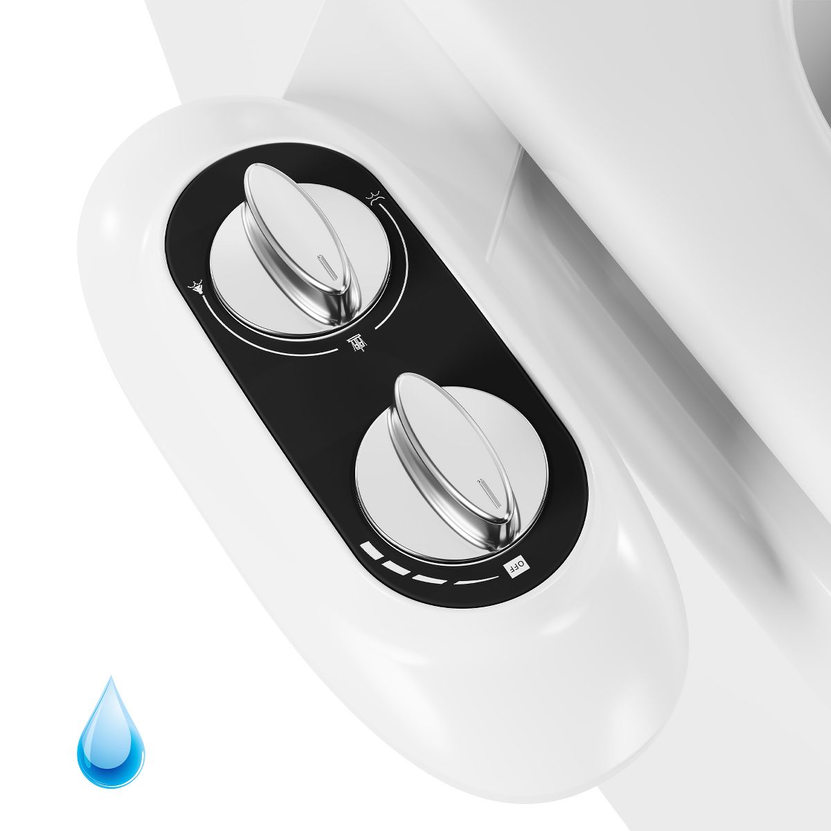 Non-Electric Bidet Attachment for Toilet – Dual Nozzles for Front & Rear Wash, Adjustable Cold Water Pressure, Self-Cleaning, Easy Installation