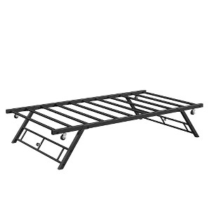 Daybed with Trundle, Twin Daybed with Pop Up Trundle Set, Metal Twin Bed Frame with Steel Slat Support, Sofa BedFrame for Kids/Teens/Adults - 1 of 4