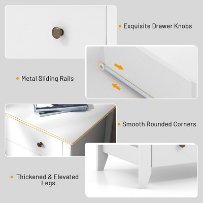 White MDF 3-Drawer Nursery Dresser Chest