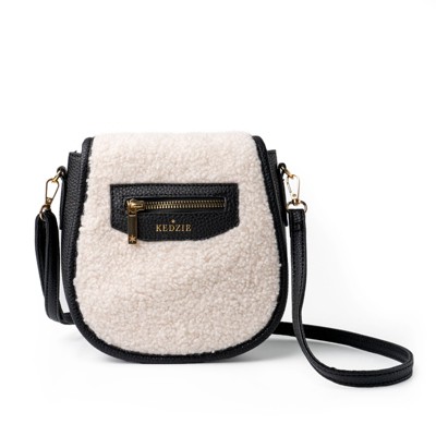 Kedzie Fireside Camden Mini Messenger Bag in Vegan Faux Shearling