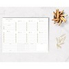 Blu Monaco Gold Edge Desk Pad – Undated Weekly Planner Notepad – 8.5 x 11, 50 Pages – Tear-Off Calendar for Scheduling and Organization - 2 of 3