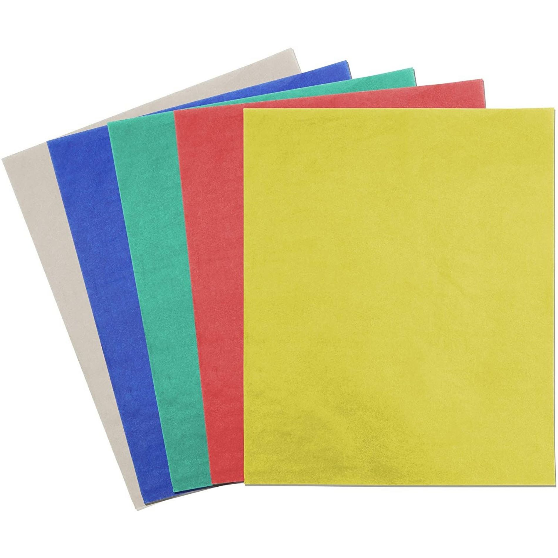 Juvale 50 Sheets Carbon Paper for Tracing, Carbon Transferring Transfer Copy Graphite Paper Sheets for Carbon Copies, 9x11", Multicolored