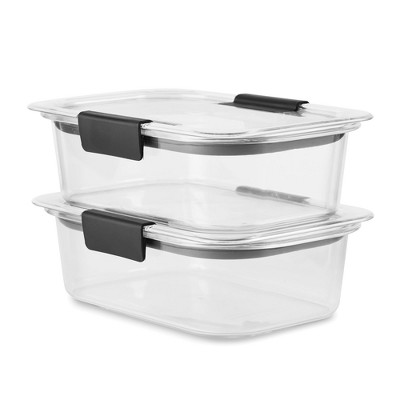 Rubbermaid 3.2 cup 2pk Brillance Food Storage Container: Clear Plastic, Microwave & Freezer Safe, Dishwasher Top-Rack Safe, 3 of 5