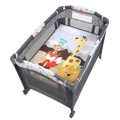 Tanzania Grey Portable Nursery Center with Bassinet and Changing Station