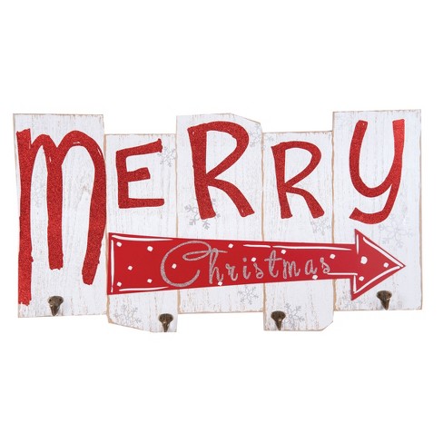 C F Home Merry Christmas Sign W Hooks Target