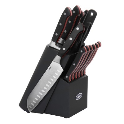 Oster Edgefield 14 Piece Stainless Steel Cutlery Knife Set With Black Knife  Block : Target