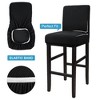 PiccoCasa Pub Counter Stool Cover Chair Seat Cover Stretch Washable Slipcovers Bar Stool Covers - 3 of 4