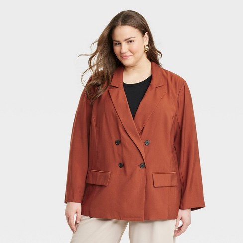 Women's Oversized Fall Blazer - A New Day™ Tan Xs : Target