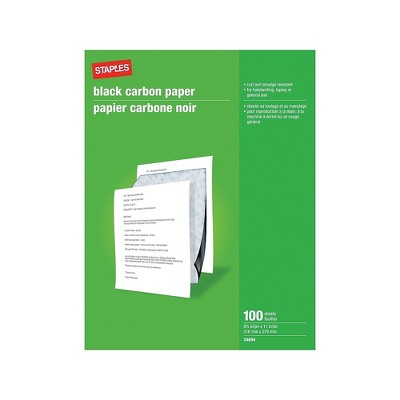 Staples Carbon Paper 8-1/2" x 11" Black 34694-CC