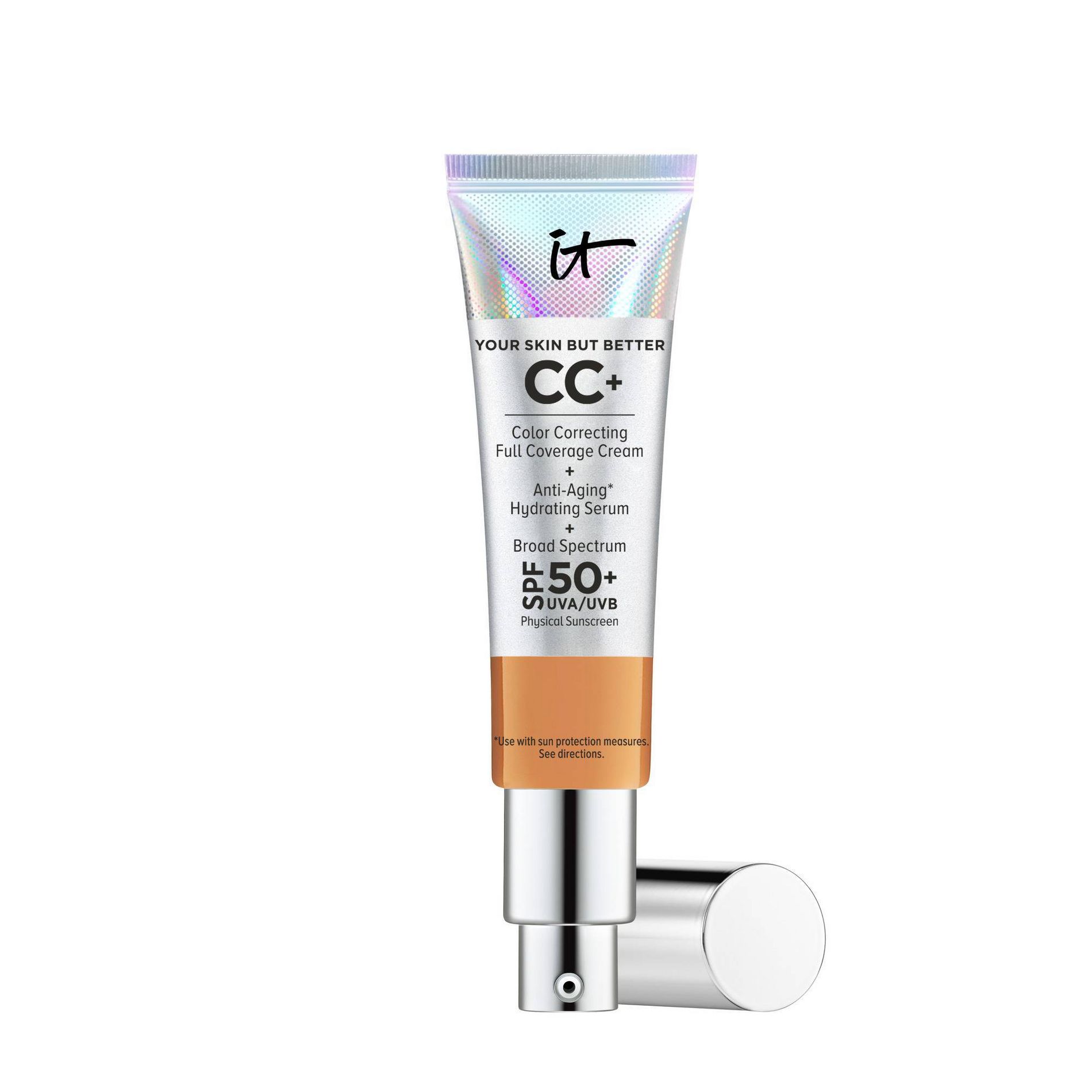IT Cosmetics CC + Cream SPF50 - Tan - 1.08 fl oz - Ulta Beauty: With Hyaluronic Acid, Conceals, Anti-Aging, Medium to Full Coverage