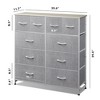GALAXHERO 10-Drawer Bedroom Dresser, Fabric Storage Tower with Cabinet, Tall Organizer for Clothing & Closet, Metal Frame & Wooden Top - 3 of 4