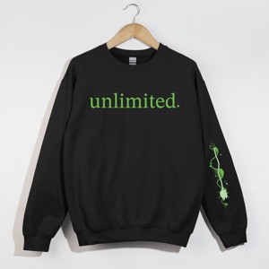 Unlimited Green Broom Front & Full Sleeve Design - Women's Graphic Sweatshirt - 1 of 4