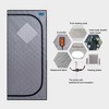 Portable Full Size Sauna Steam Tent, Polyester Personal Home Spa Box Steam Room with Infrared Panels, Foldable Chair, Reading Light, Heating Foot Pad - 3 of 4